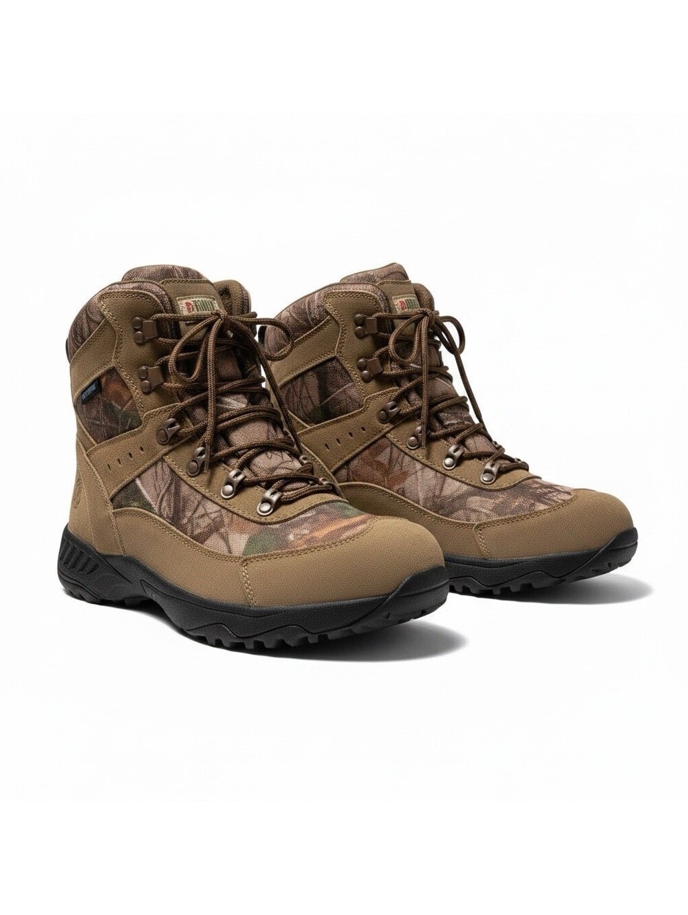 Mens Winter Hunting Boots Size 10 Waterproof Camo Gander Mountain Brown Preowned